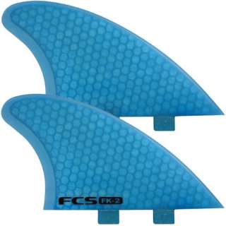 FCS FK 2 FK2 PC Surfboard Twin Fin Set   Blue FCS 1113 160 04 R