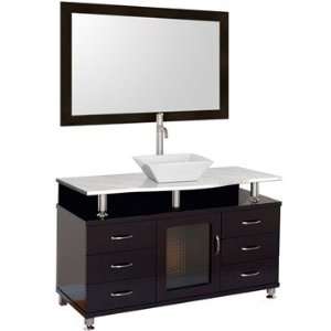  Accara 55 Inch Bathroom Vanity with Drawers   Espresso w 