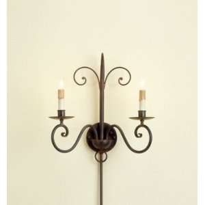  Currey and Company 5519 2 Light Wall Sconce, Old Iron 
