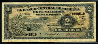 El Salvador 1964, 2 Colones, P101  