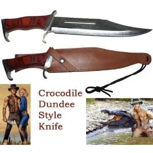 16.5 Wooden Crocodile Dundee Style Dagger w/ Sheath 