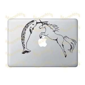  Narwhal Versus Unicorn   Vinyl Laptop or Macbook Decal 