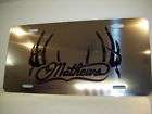 Mathews bow archery black/chrome metal license plate
