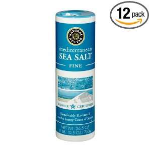Natural Nectar Mediterranean Sea Salt, Fine, 26.5 Ounce Canisters 