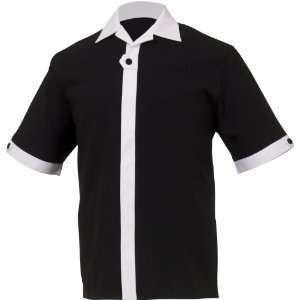    5XL Stylized Mens Housekeeping Shirt, Black, 5XL