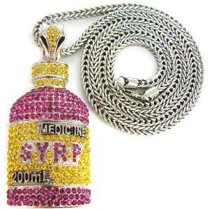  Syrp Lil Wayne Iced Out Pendant Necklace Silver 2 Franco 
