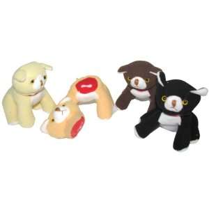  PKG (6) Stuffed Animal Kittens with Hook and Loop Heads 
