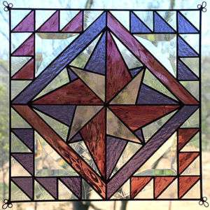 NEW 12 Stained Glass Quilt Pattern SQ Suncatcher 1207  