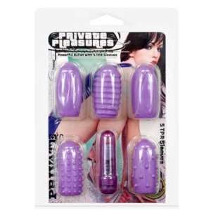  Private pleasures mini bullet w/5 sleeves purple Health 
