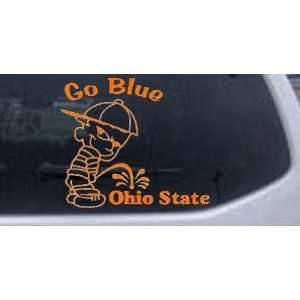 Orange 16in X 18.4in    Go Blue Pee On Ohio State Car Window Wall 