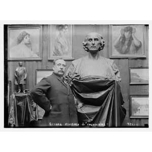  Ettore Ximenes with his Columbus statue in studio