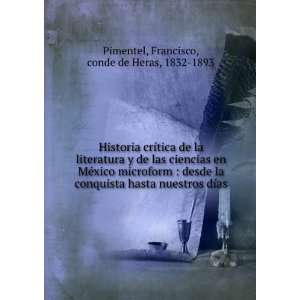  Historia crÃ­tica de la literatura y de las ciencias en MÃ©xico 