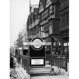  Front of Staples Inn and the Entrance to Holborn Underground Station 