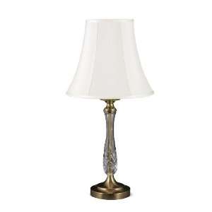 Lighting Enterprises T 6701/6701 Crystal Lamp with Toned Solid Brass 