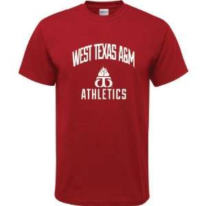 West Texas A&M Buffaloes Cardinal Red Youth Athletics Arch T Shirt