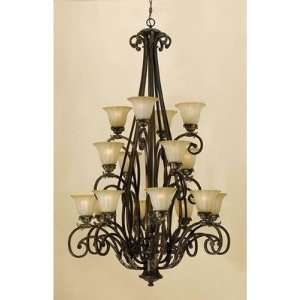  AF Lighting 6912 16H 16 Light Katherine Chandelier, Cognac 