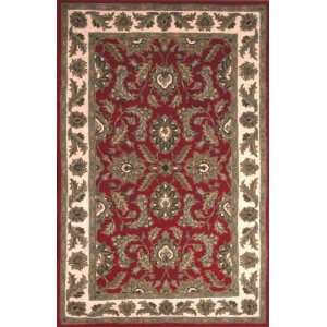  Jewel Red Traditional Wool Hand Tufted Area Rug 8.00 