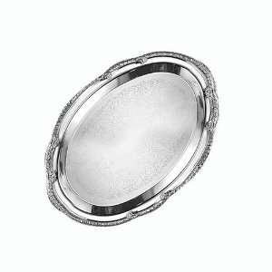   12 x 8 Oval Affordable Elegance Chrome Serving Tray