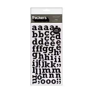  Thickers Chipboard Stickers 6X11 Sheet   Typo Black Arts 