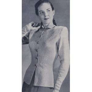 Vintage Knitting PATTERN to make   Suit Dress Jacket Career 1940s. NOT 
