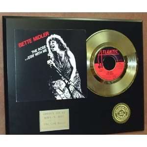  BETTE MIDLER GOLD 45 RECORD PICTURE SLEEVE LIMITED EDITION 