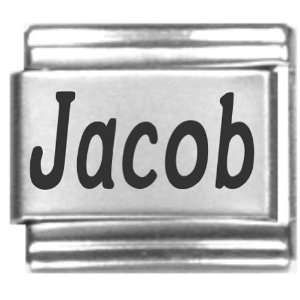  Jacob Laser Name Italian Charm Link Jewelry