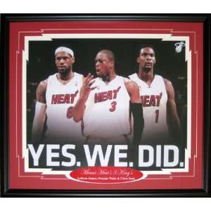  LeBron James, Dwyane Wade & Chris Bosh Miami Heat Yes We 
