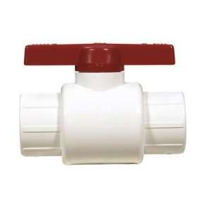    1000 T 1 Inch Threaded PVC Schedule 40 Commercial Ball Valve, White