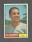 1961 Topps # 176 Ken Aspromonte   L. A. Angels   EX+/MT