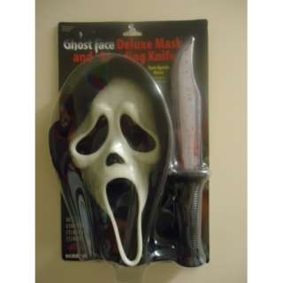 GHOST FACE SCREAM MOVIE 4 COLLECTORS MASK AND BLEEDING KNIFE 93338 