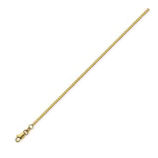 14K Yellow Gold Box Chain Necklace 1.2mm 18 Inches New  
