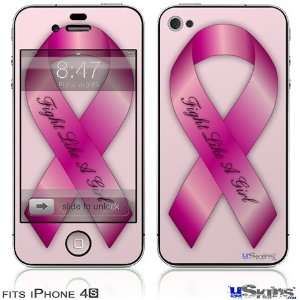  iPhone 4S Skin   Fight Like a Girl Breast Cancer Pink 