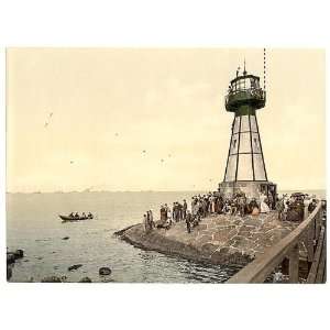  Photochrom Reprint of The lighthouse, Neufahrwasser, West 