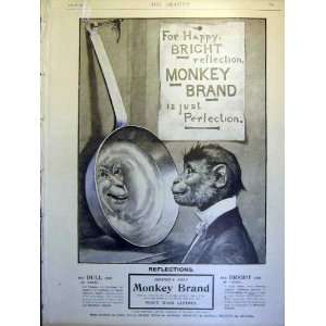  Advert Monkey Brand Soap Mirror Pan BrookeS Lever 1900 