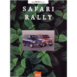  1993 GMC SAFARI RALLY Sales Brochure Literature Book 