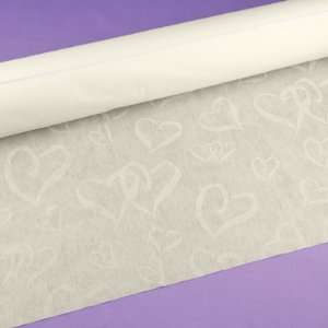 Aisle Runners 36 x 100, Linked at the Heart Aisle Runner Ivory