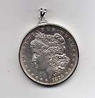Mens pendant silver eagle dollar morgan coin 1898  