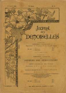 ORIGINAL JOURNAL DEMOISELLES July 1902 + PATTERN  