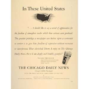  1940 Ad Chicago Daily News Newspaper Vaughn Shoemaker 