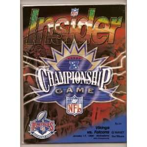  1998 NFL NFC Championship Program Falcons @ Vikings 