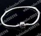 Various Choose Safety Clasp Plain Snake Chain Charms Beaded Bracelets 