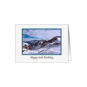  85th Birthday, Religious, Snowy Mountains Card Toys 