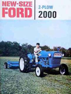 FORD 2000 TRACTOR 2 PLOW SALES BROCHURE 1962 1965  