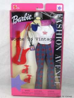 Barbie Fashion Avenue Rock Star Outfit w/ Guitar #56654  