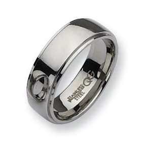    Stainless Steel Ridged Edge 8mm Polished Band SR36 10 Jewelry