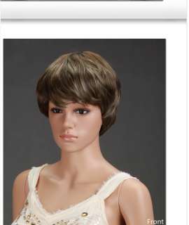YM701 New Short Brown mixed color Fashion Cosplay Wig  