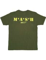 Mash Logo 4077th Military Green T shirt Tee