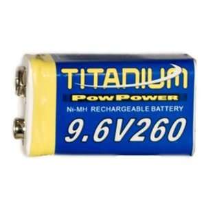   12 x 9.6 Volt 260mAh Titanium NiMH Rechargeable Batteries Electronics
