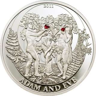 ADAM AND EVE Biblical Stories Silver Coin 2$ Palau 2011  