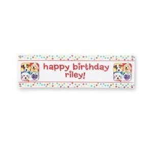  personalized puppies birthday banner Health & Personal 